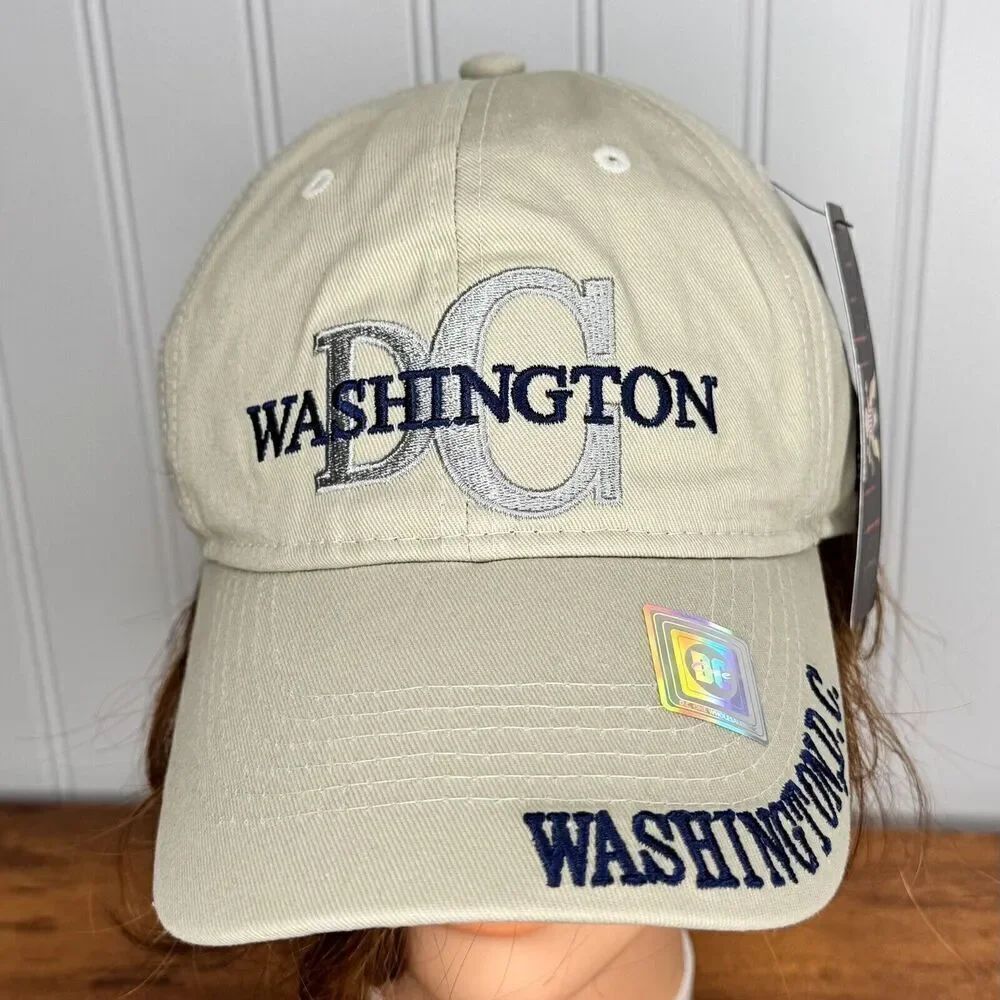 WASHINGTON DC Hat Baseball Ball Cap ADJUSTABLE Adult Relaxed Fit Embroidered NWT